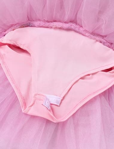 Girls Ballet Leotard Dress with Tutu for Swan Lake Dance Performance