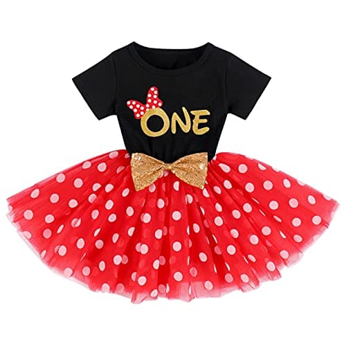 IBTOM CASTLE Polka Dots Sequin Tutu Dress for Baby Girls BirthdayCake Smash Photo Shoot