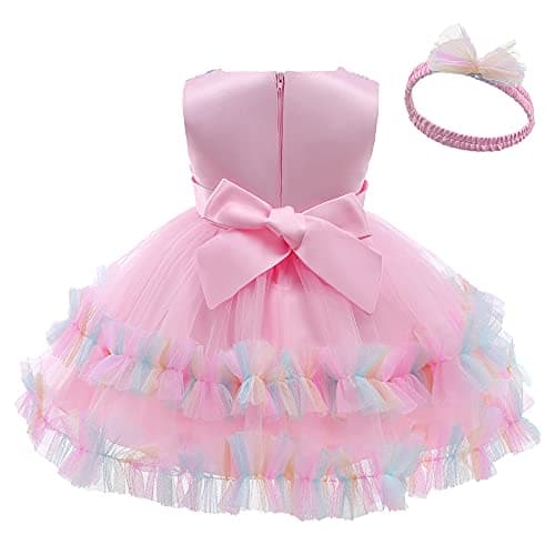 3M-6T Girls Elegant Ruffle Flower Dress for Pageant Party Wedding