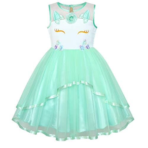Fashion Girls Blue Wedding Party Bridesmaid Dress Size 4-12