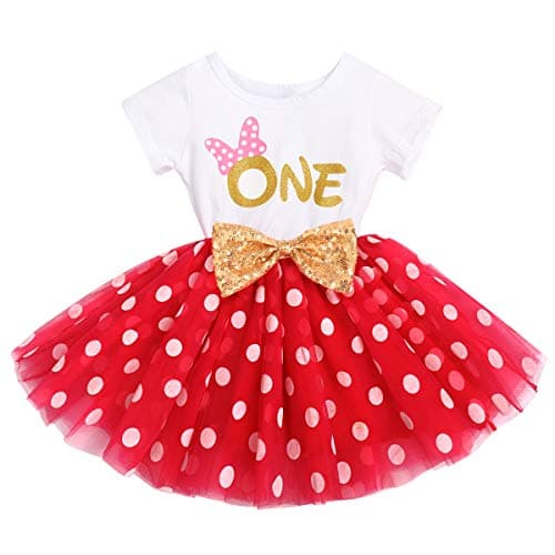 IBTOM CASTLE Polka Dots Sequin Tutu Dress for Baby Girls BirthdayCake Smash Photo Shoot
