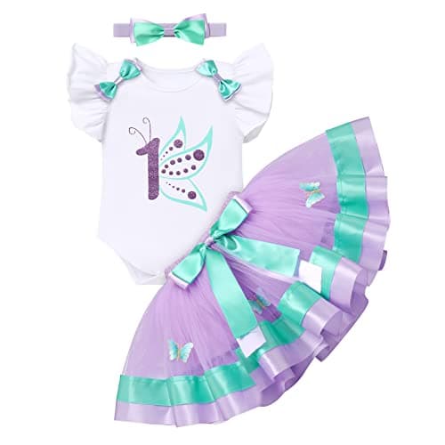 ODASDO Baby Girl 1st Birthday Cake Smash Outfit