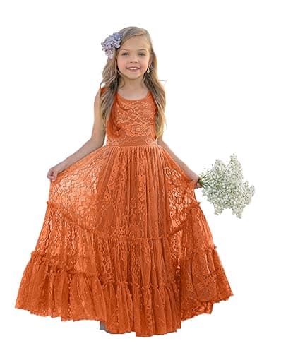 Lace Boho Toddler Girl Dresses for Wedding, Garden Party, Holiday, Communion