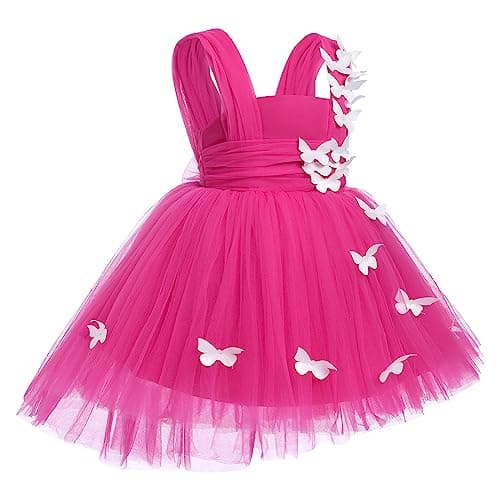 IDOPIP High-Low Tutu Dress for Toddler Princess Birthday Party
