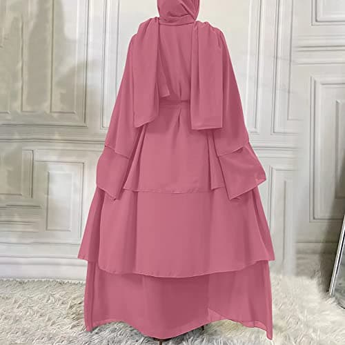 Women Muslim Abaya Maxi Dress with Hijab