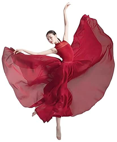 Z&X Women's Gradient Chiffon Dance Skirt for Modern Ballet Performance