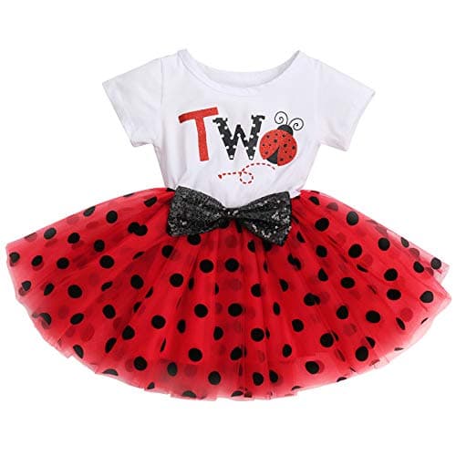 IBTOM CASTLE Polka Dots Sequin Tutu Dress for Baby Girls BirthdayCake Smash Photo Shoot
