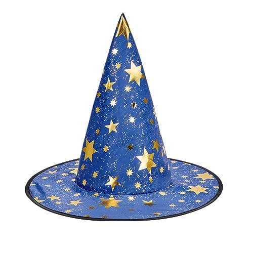 American Trends Gold Star Witch Hat for Women Cosplay Costume Accessory