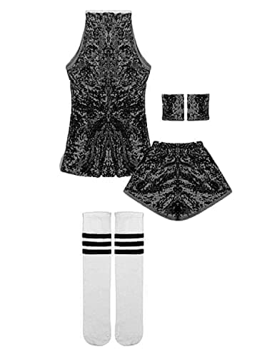 LOLANTA Girls Glitter Dance Dress 4-12 Yrs Hip Hop Jazz Outfit