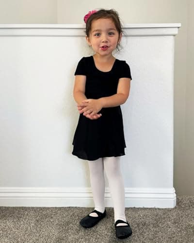 Black Ballet Dance Leotard with Bow Back for Girls (Toddler/Little/Big Kids)
