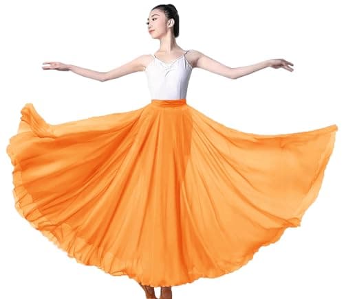 ORIDOOR Graduated Color 35" Lyrical Dance Skirt for Women