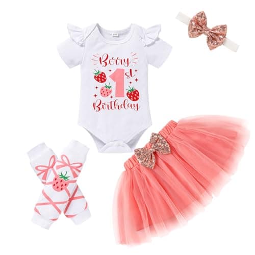GRNSHTS Baby Girl First Birthday Tutu Smash Cake Outfit