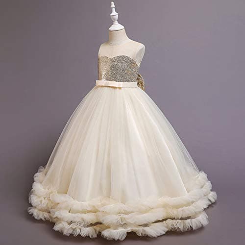 Little Girl Shiny Sequin Tulle Princess Dress