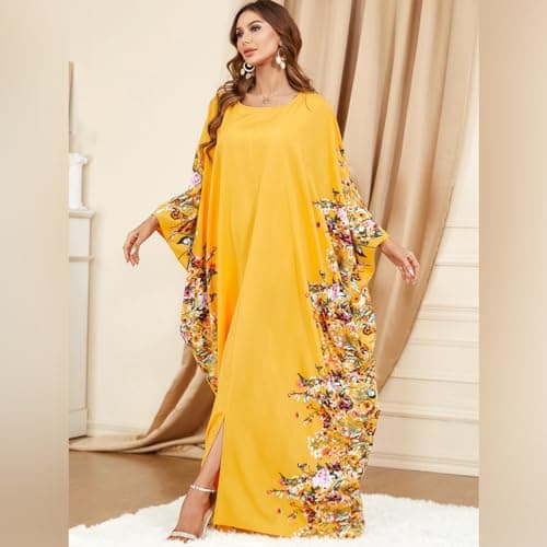 ODIZLI Turkish Muslim Abaya with Pendant Bat Sleeves