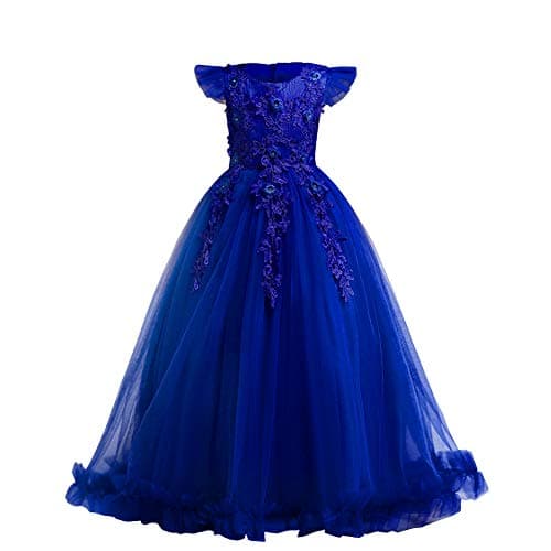 ODASDO Flower Girl Long Dress for Wedding Bridesmaid Pageant