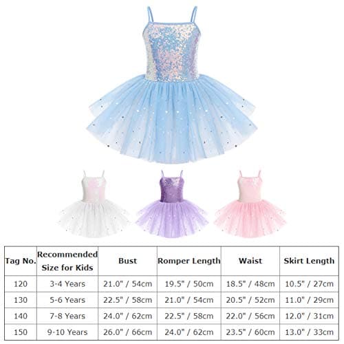 ODASDO Girls' Tutu Leotard and Ballet Dress for Toddler Kids (Ages 3-10)