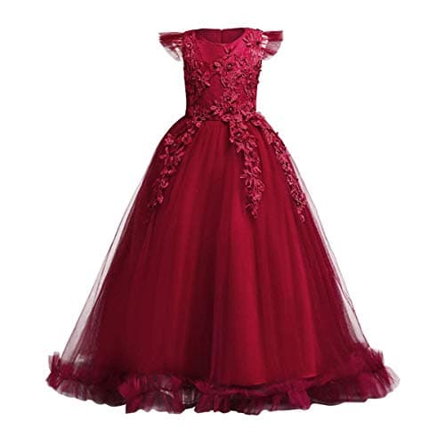 ODASDO Flower Girl Long Dress for Wedding Bridesmaid Pageant
