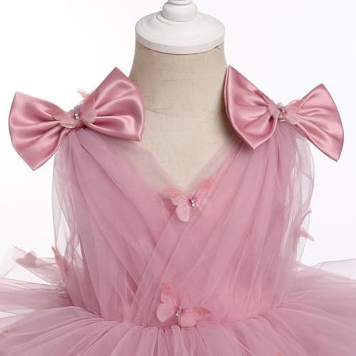 IMEKIS Toddler Girls Rainbow Butterfly Birthday Tutu Dress