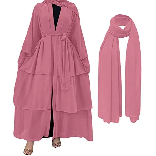Women Muslim Abaya Maxi Dress with Hijab