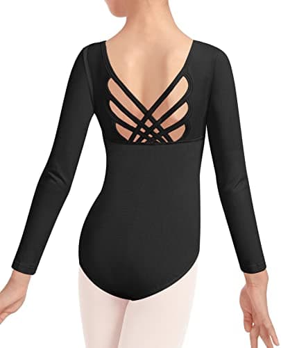 WYHDY Girls' Ballet Dance Butterfly Crisscross Straps Sleeveless Leotards
