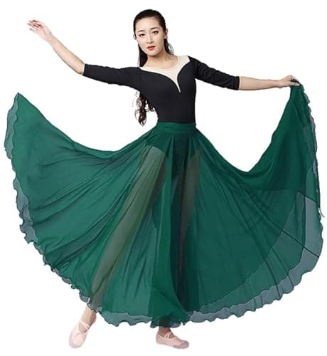 Z&X Women's Gradient Chiffon Dance Skirt for Modern Ballet Performance