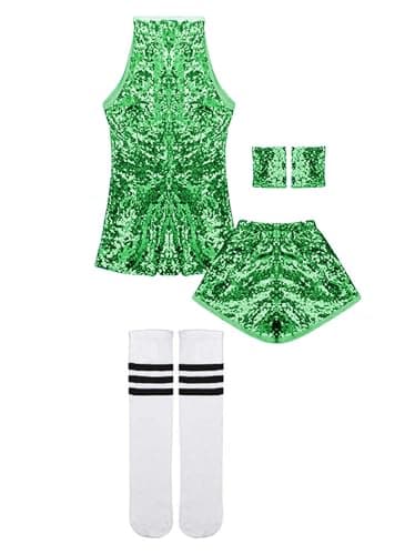 LOLANTA Girls Glitter Dance Dress 4-12 Yrs Hip Hop Jazz Outfit