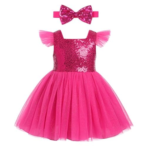 Baby Girl Flower Petal Rainbow Tutu Princess Dress