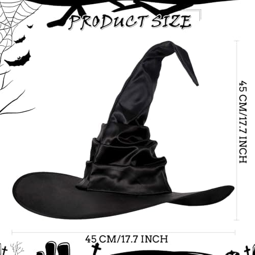 Large Black Witch Hat for Halloween Costume