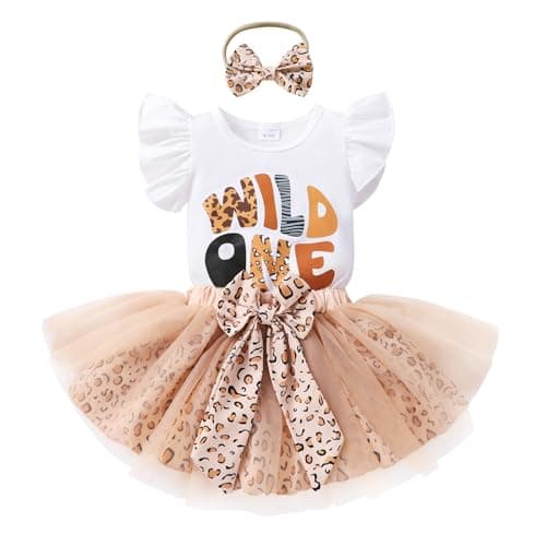 YOUNGER TREE Shiny Printed Sequin Bowknot Tutu Dress for Newborn Baby Girls' 1st Birthday