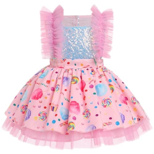 Newborn Infant Baby Girl Birthday Party Dress Romper