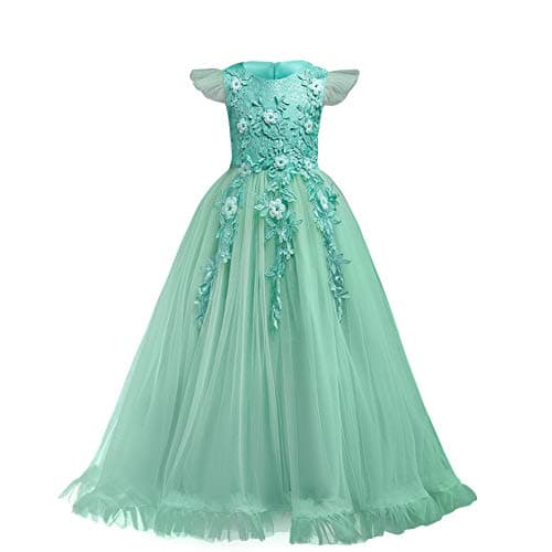 ODASDO Flower Girl Long Dress for Wedding Bridesmaid Pageant