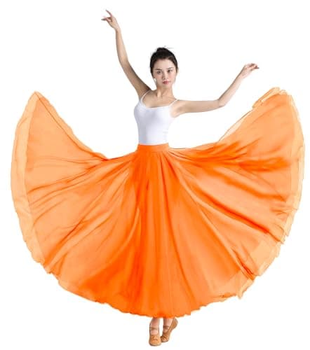 Z&X Women's Gradient Chiffon Dance Skirt for Modern Ballet Performance