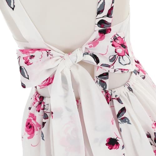 Flofallzique Vintage Floral Maxi Dress for Kids Birthday Parties