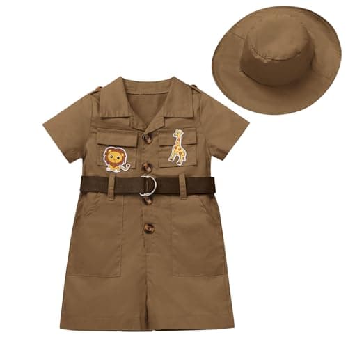 Safari Birthday Suit for Toddler Boy Girl Zookeeper Clothes