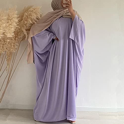 IWEMEK Women's Muslim One-Piece Ramadan Abaya Dress