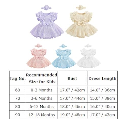 Newborn Baby Girls' 2pc Summer Set: Lace Romper Dress with Bowknot Headband