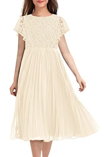 Elegant Vintage Lace Flower Girl Dress