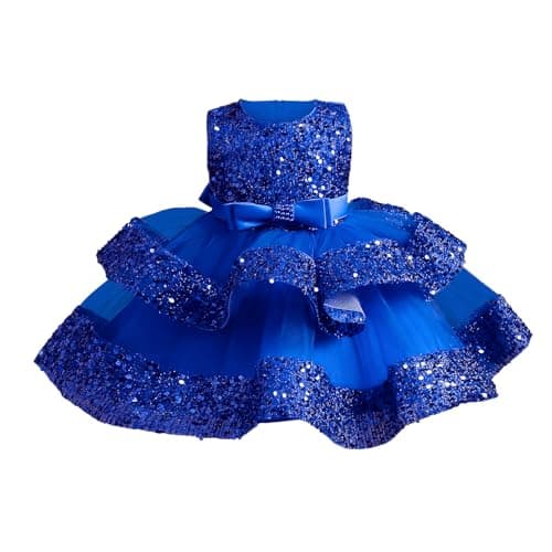 Miipat Baby Girl Sequins Princess Wedding Dress 12M-4Y
