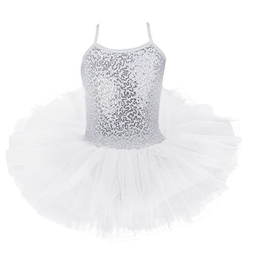 Girls Sequined Ballet Tutu Dress Leotard for Ballerinas