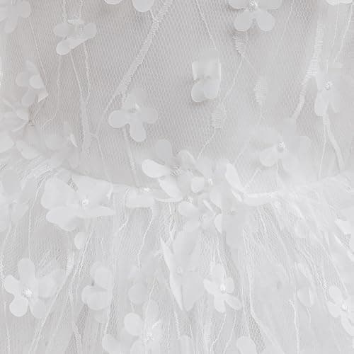 Milstars Baby Flower Bowknot Tulle Baptism Dress for Girls