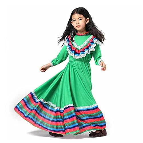 Shyhand Mexican National Style Princess Dress for Girls Halloween Party
