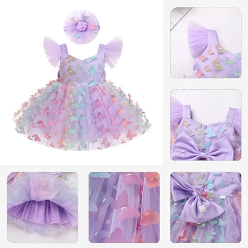 ODASDO Baby Girls Butterfly Dress