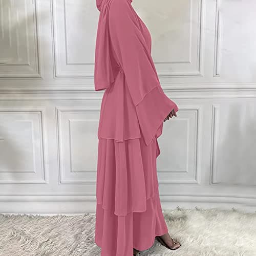 Women Muslim Abaya Maxi Dress with Hijab
