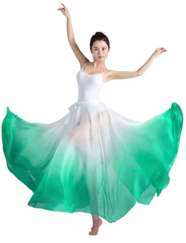 Z&X Women's Gradient Chiffon Dance Skirt for Modern Ballet Performance
