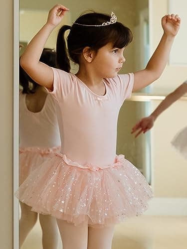 Dancina Girls Sparkle Short Sleeve Tutu Ballet Dress