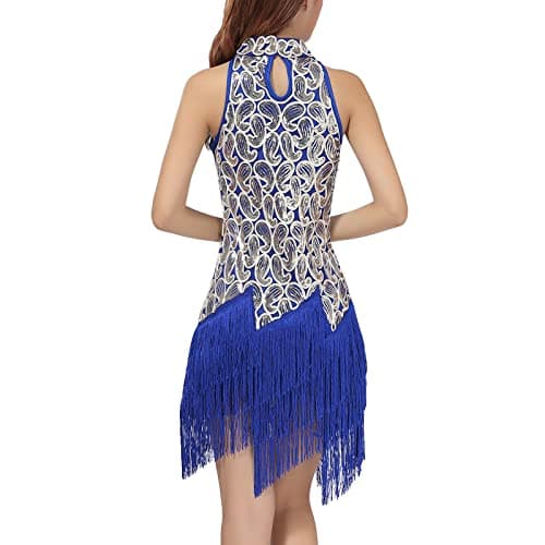 Latin Dance Dress for Women with Sequin Fringe Tassels