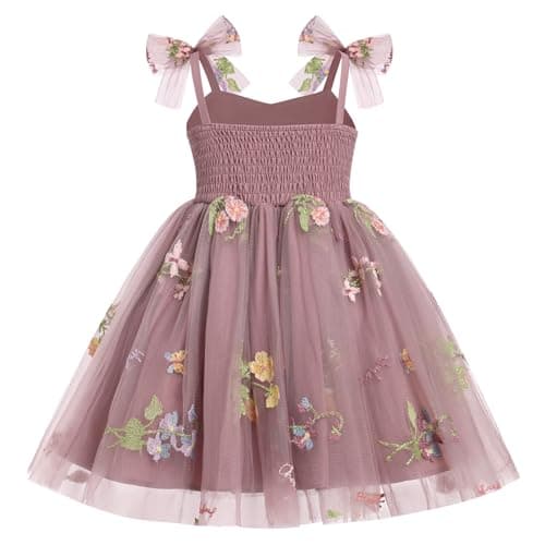 IBTOM CASTLE Toddler Flower Backless Tutu Dress for Girls Party & Cake Smash Birthday
