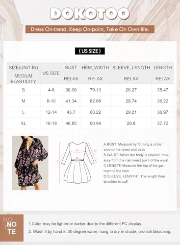2024 Boho Floral V Neck Mini Dress for Women
