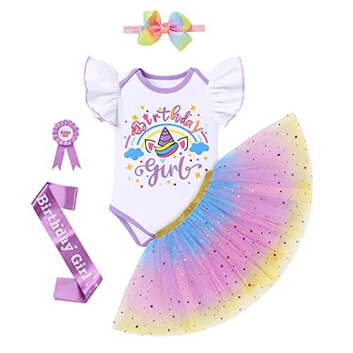 Baby Girl Boho Rainbow Cake Smash Outfit Set