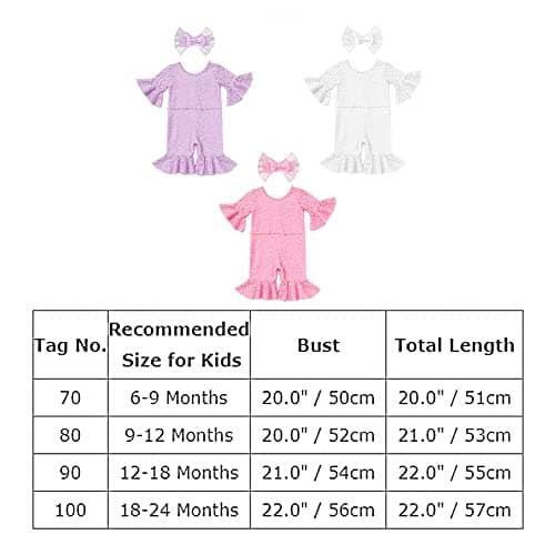 Baby Girl Ruffle Romper for Newborn and Infant